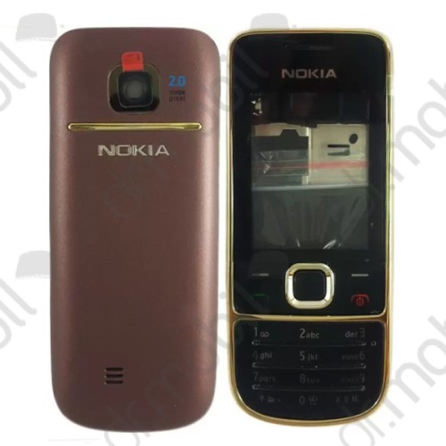 Előlap Nokia 2700 Classic komplett ház bordó-arany 